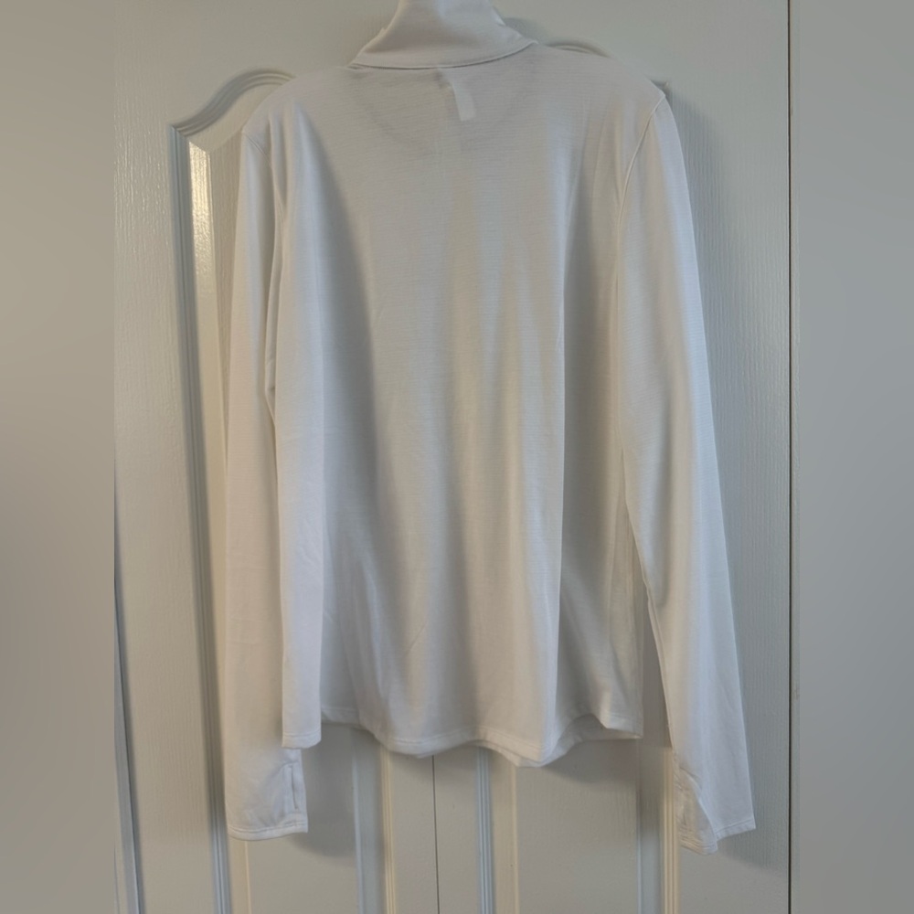 Under Armour White HeatGear Long Sleeve 1/4 Zip Top Size XL - Picture 2 of 4